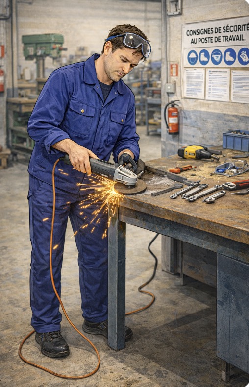 Situation de travail avec risques